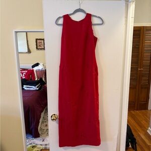 Vintage Plaza South Midi Dress with Button Back Detail